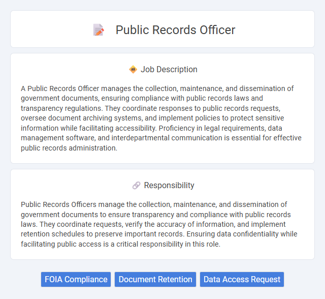 Public Records Officer Job Description and Career Detail