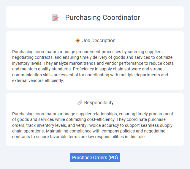 Purchasing Coordinator Job Description and Career Detail
