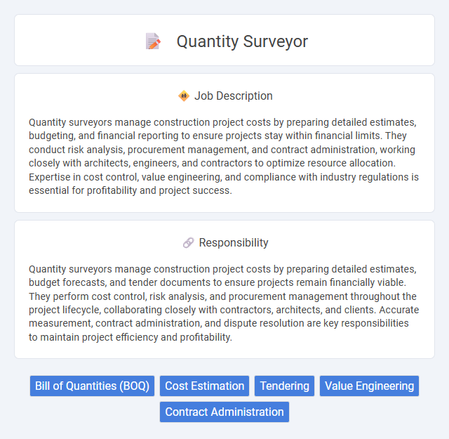 Quantity Surveyor Job Description and Career Detail