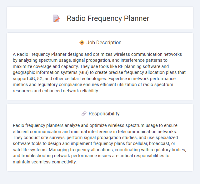 Radio Frequency Planner Job Description and Career Detail