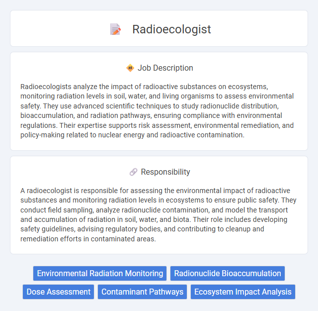 Radioecologist Job Description and Career Detail