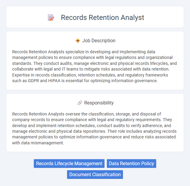 Records Retention Analyst Job Description and Career Detail
