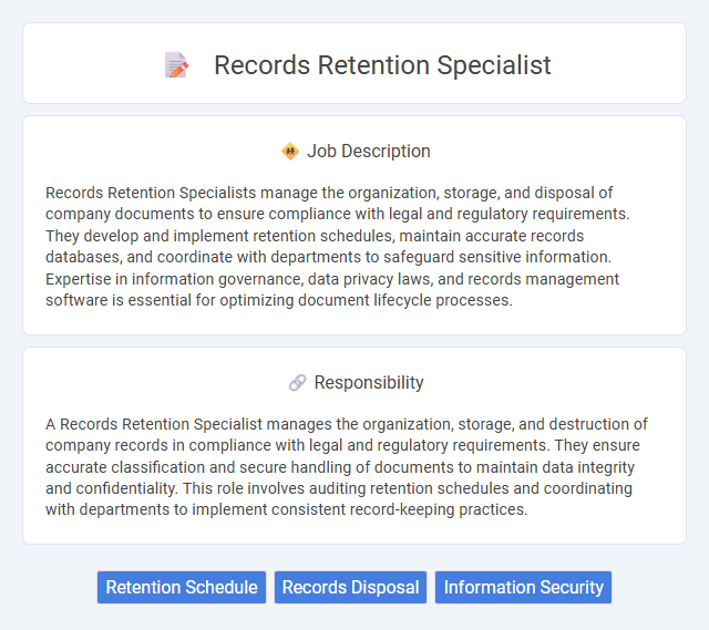 Records Retention Specialist Job Description and Career Detail
