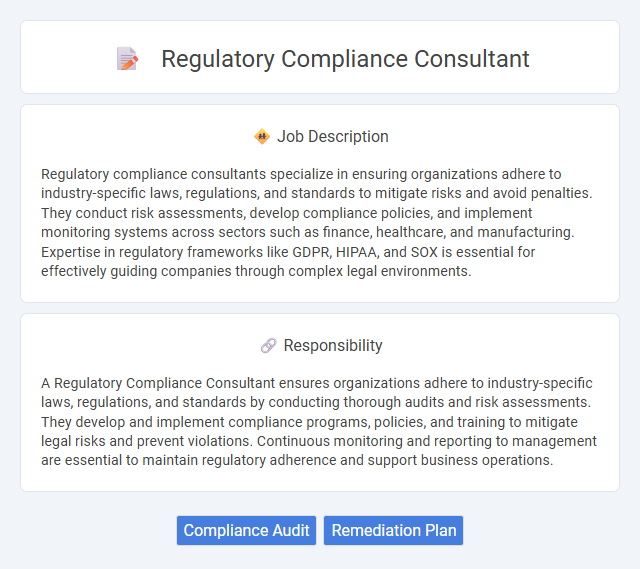 Regulatory Compliance Consultant Job Description and Career Detail