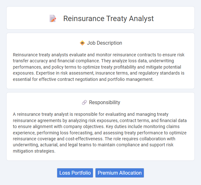 Reinsurance Treaty Analyst Job Description and Career Detail