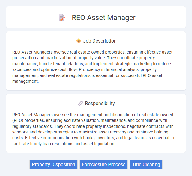 Reo Asset Manager Job Description and Career Detail