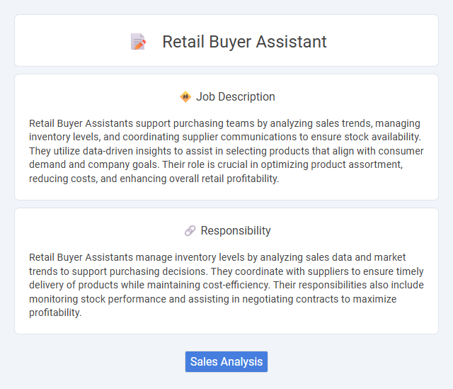 Retail Buyer Assistant Job Description and Career Detail