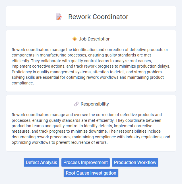 Rework Coordinator Job Description and Career Detail