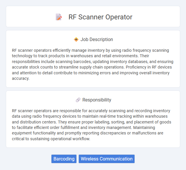 Rf Scanner Operator Job Description and Career Detail