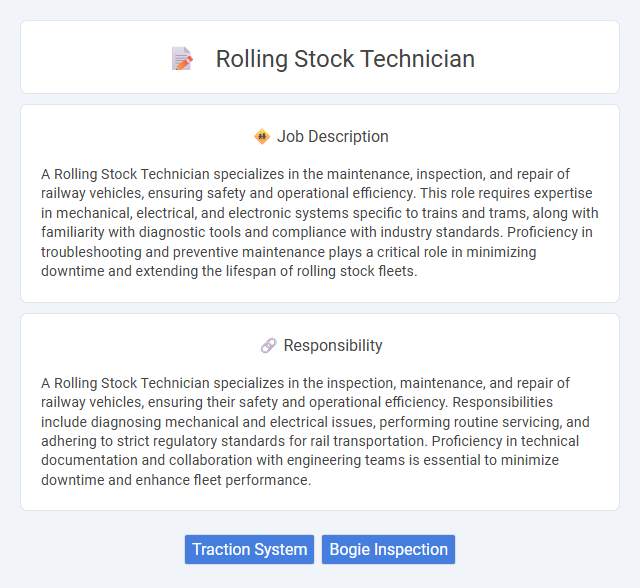 Rolling Stock Technician Job Description and Career Detail