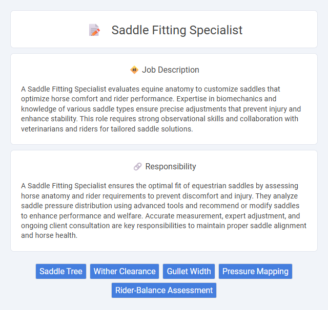 Saddle Fitting Specialist Job Description and Career Detail