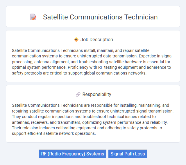 Satellite Communications Technician Job Description and Career Detail