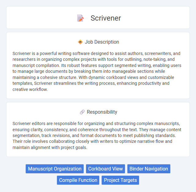 Scrivener Job Description and Career Detail