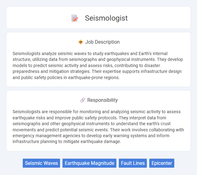 Seismologist Job Description and Career Detail