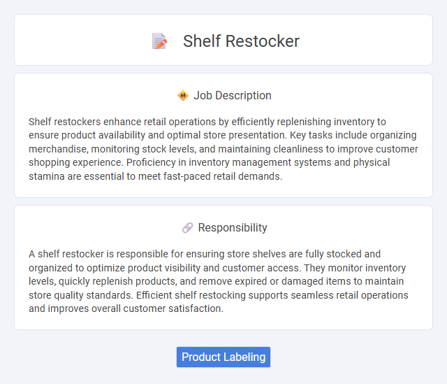 Shelf Restocker Job Description and Career Detail