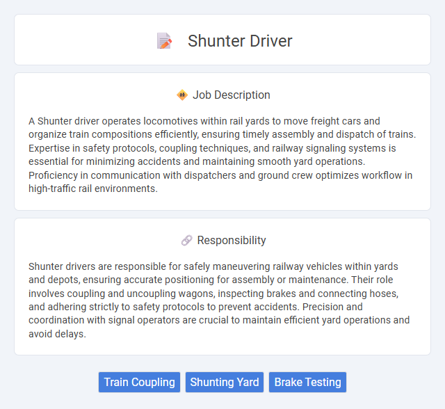 Shunter Driver Job Description and Career Detail