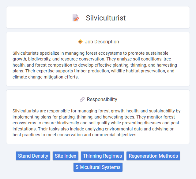 Silviculturist Job Description and Career Detail