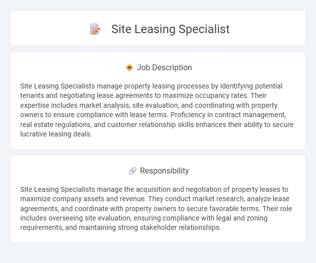Site Leasing Specialist Job Description and Career Detail