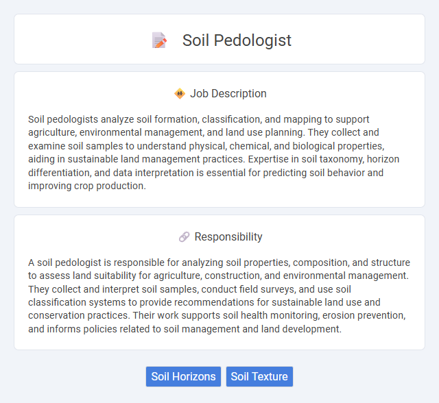 Soil Pedologist Job Description and Career Detail