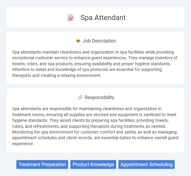 Spa Attendant Job Description and Career Detail