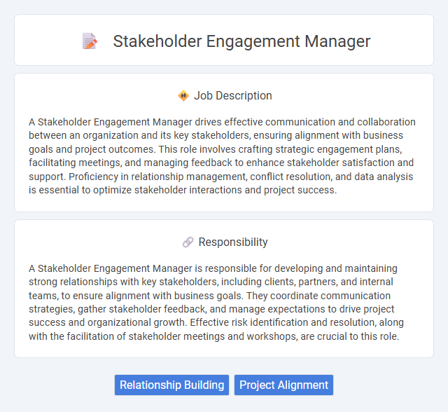 Stakeholder Engagement Manager Job Description and Career Detail