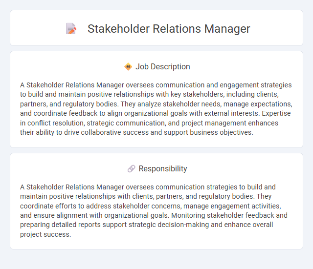 Stakeholder Relations Manager Job Description and Career Detail