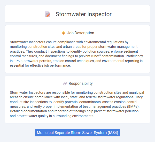 Stormwater Inspector Job Description and Career Detail