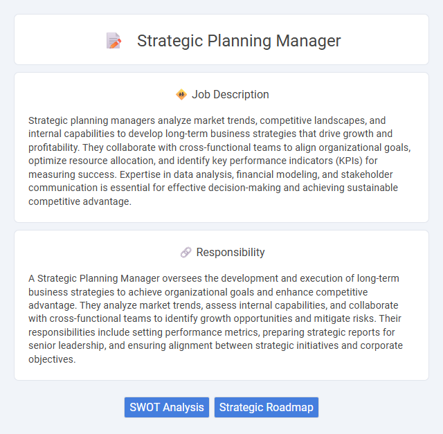 Strategic Planning Manager Job Description and Career Detail