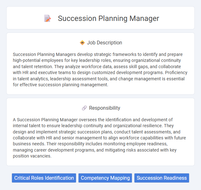Succession Planning Manager Job Description and Career Detail