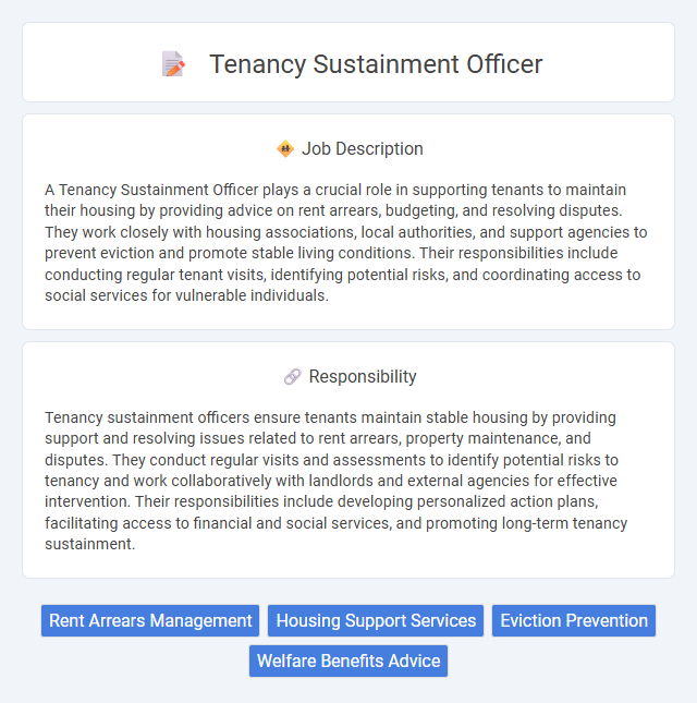 Tenancy Sustainment Officer Job Description and Career Detail