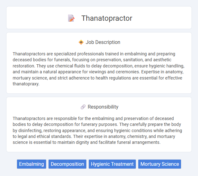 Thanatopractor Job Description and Career Detail