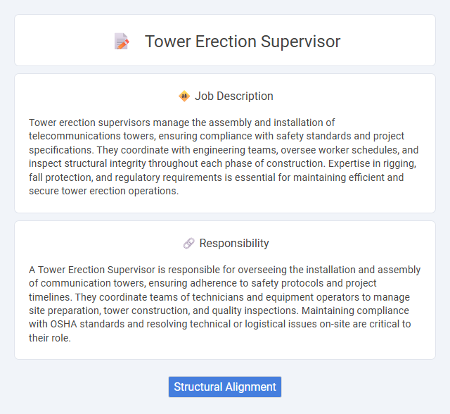 Tower Erection Supervisor Job Description and Career Detail
