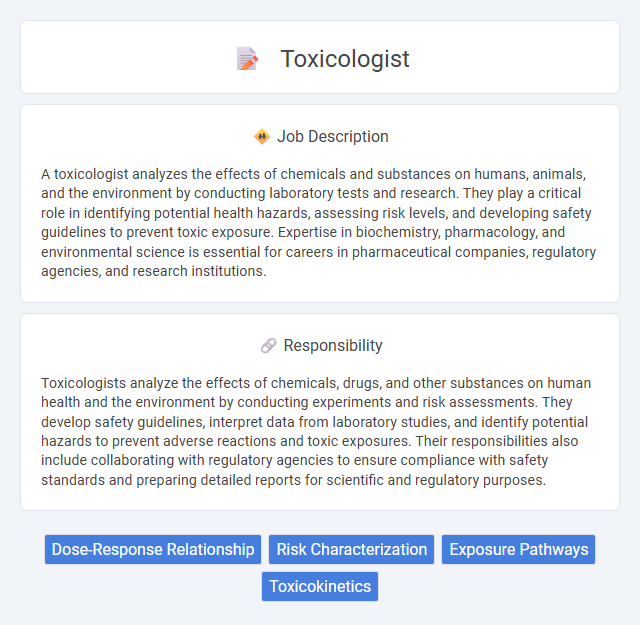 Toxicologist Job Description and Career Detail
