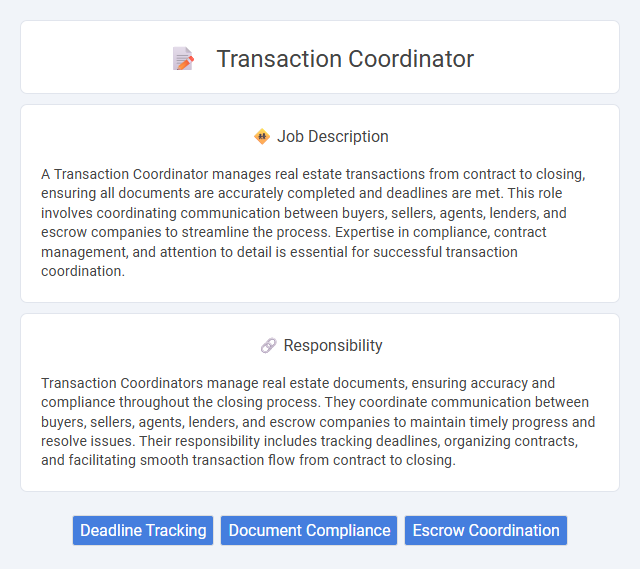 Transaction Coordinator Job Description and Career Detail