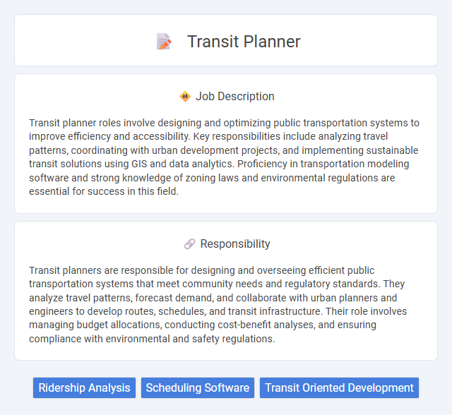 Transit Planner Job Description and Career Detail