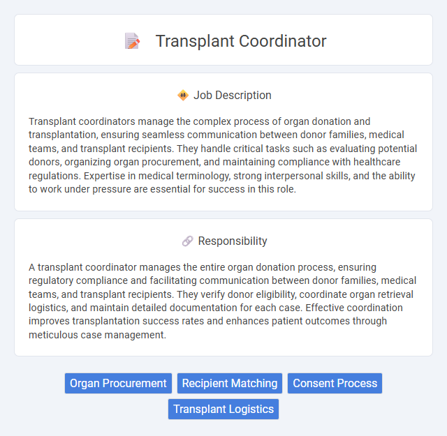 Transplant Coordinator Job Description and Career Detail