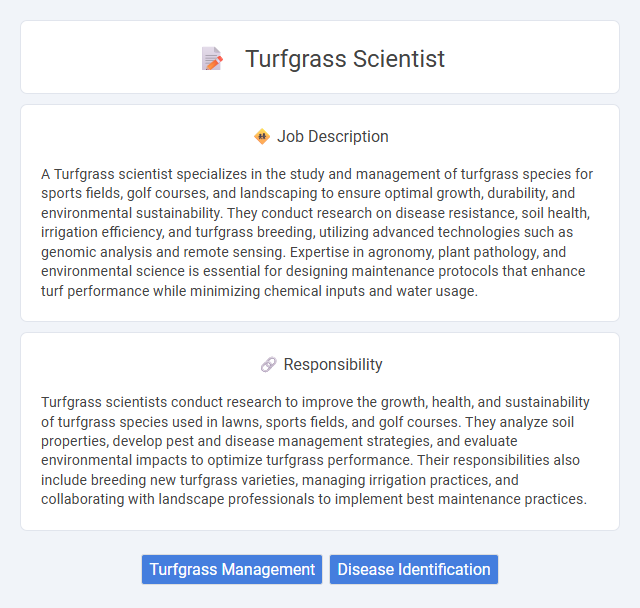 Turfgrass Scientist Job Description and Career Detail