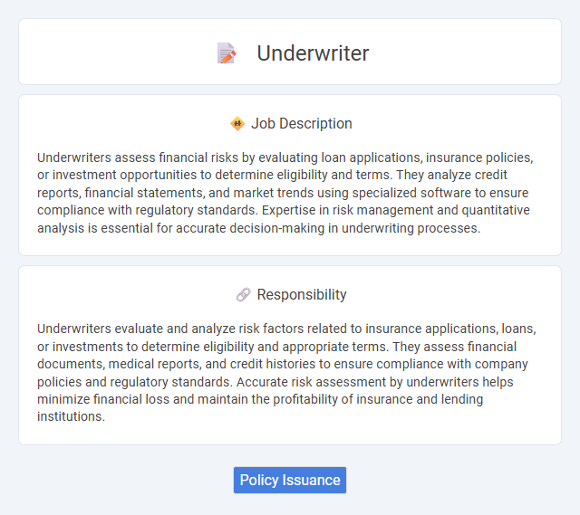 Underwriter Job Description and Career Detail