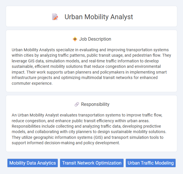 Urban Mobility Analyst Job Description and Career Detail