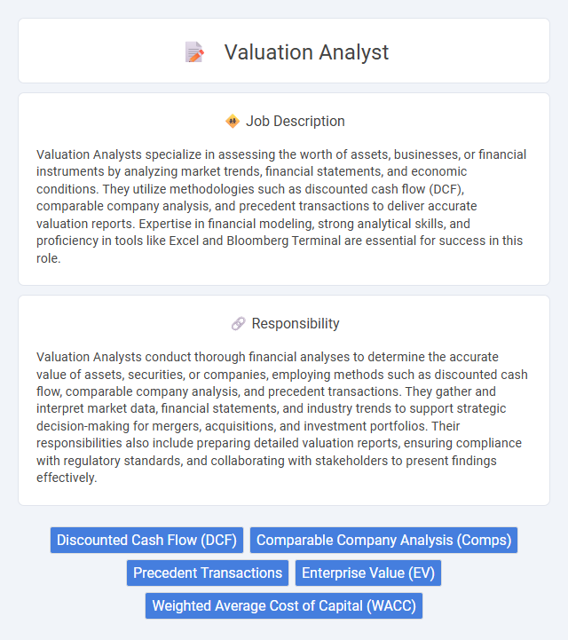 Valuation Analyst Job Description and Career Detail