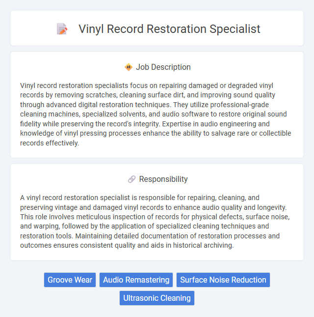 Vinyl Record Restoration Specialist Job Description and Career Detail