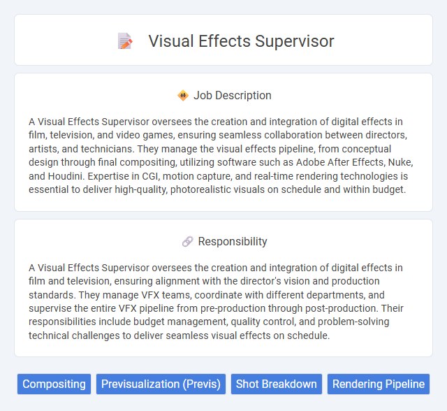 Visual Effects Supervisor Job Description and Career Detail