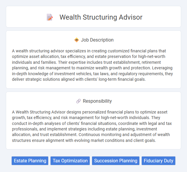 Wealth Structuring Advisor Job Description and Career Detail
