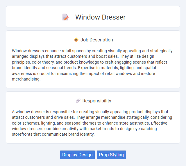 Window Dresser Job Description and Career Detail