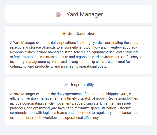 Yard Manager Job Description and Career Detail