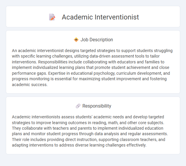 Academic Interventionist Job Description and Career Detail
