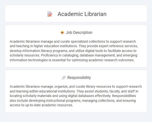 Academic Librarian Job Description and Career Detail