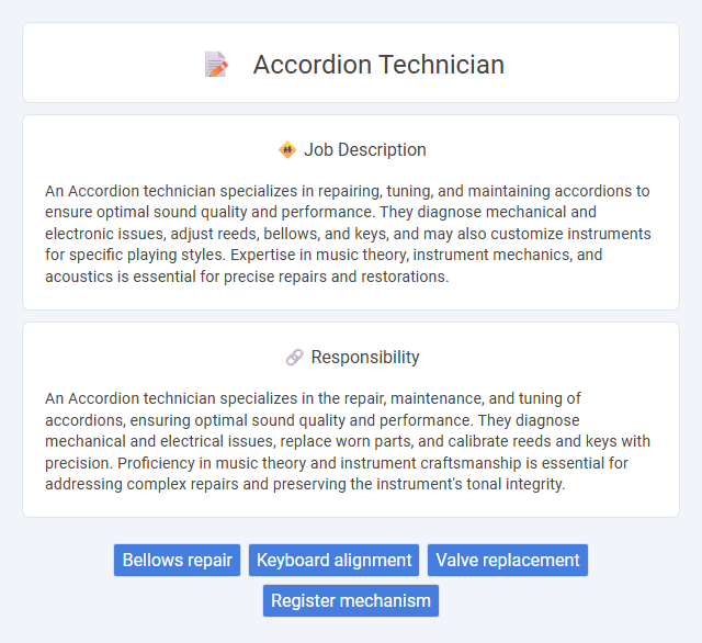 Accordion Technician Job Description and Career Detail