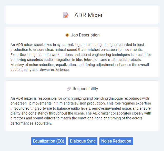 Adr Mixer Job Description and Career Detail
