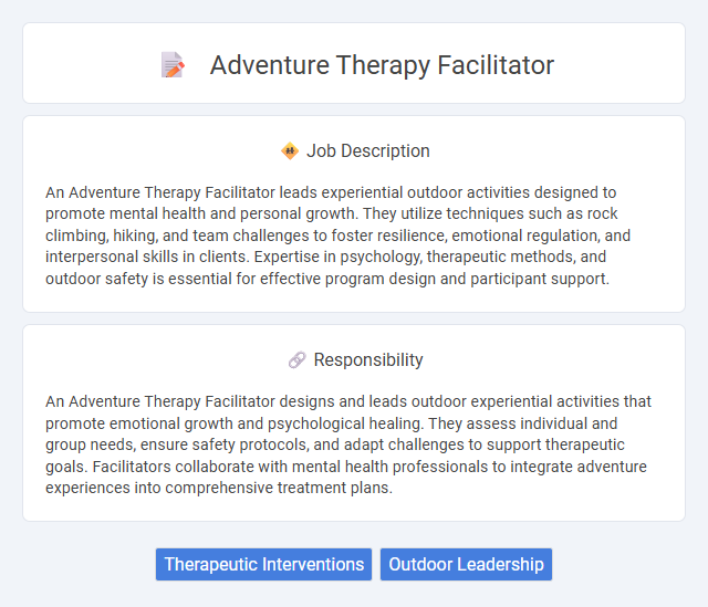 Adventure Therapy Facilitator Job Description and Career Detail